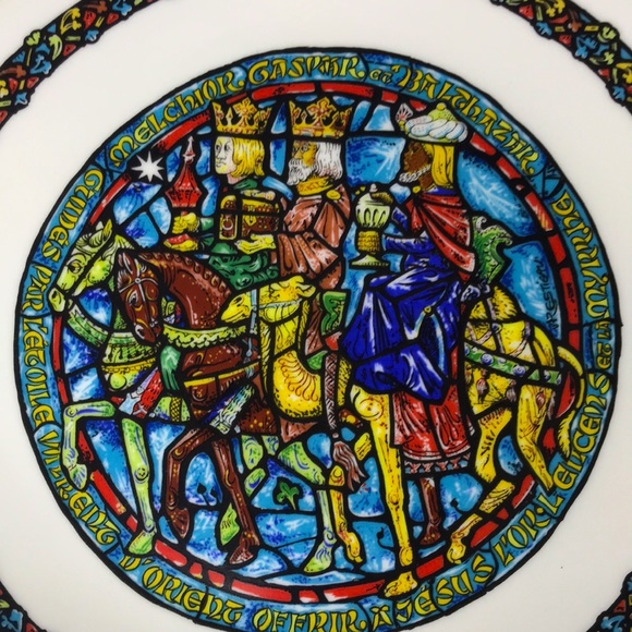 Vintage Henri D’arceau limoges porcelain 1977 Christmas plate 1st edition - Picture 4 of 15